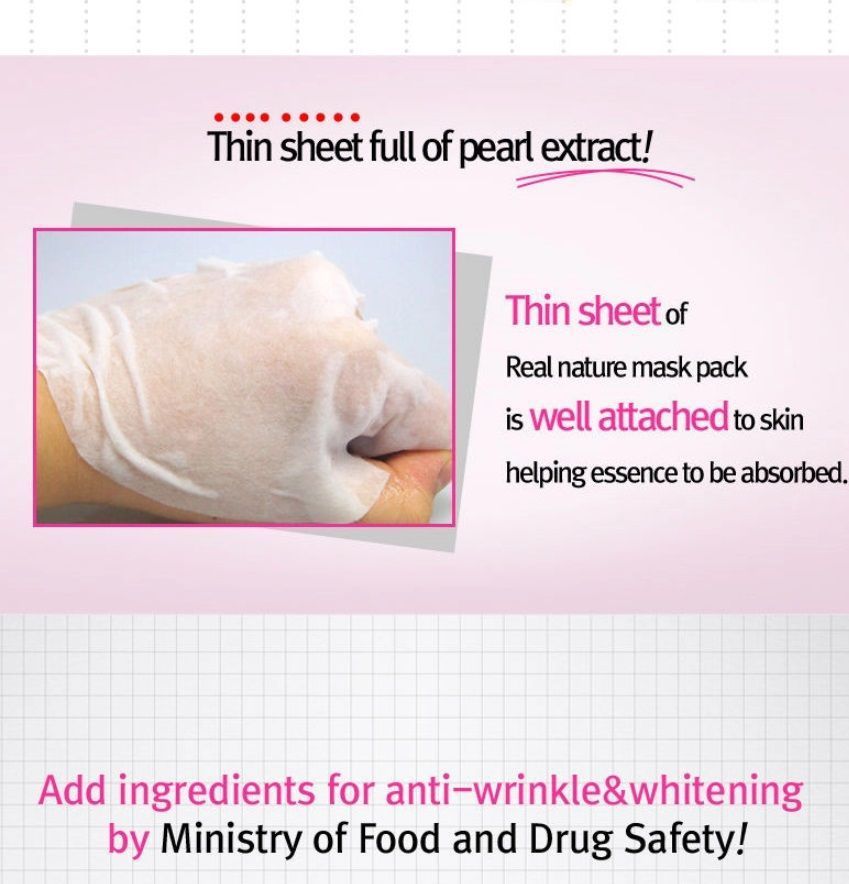 RiRe - Real Nature Mask Pack (Parel) 1 stuk