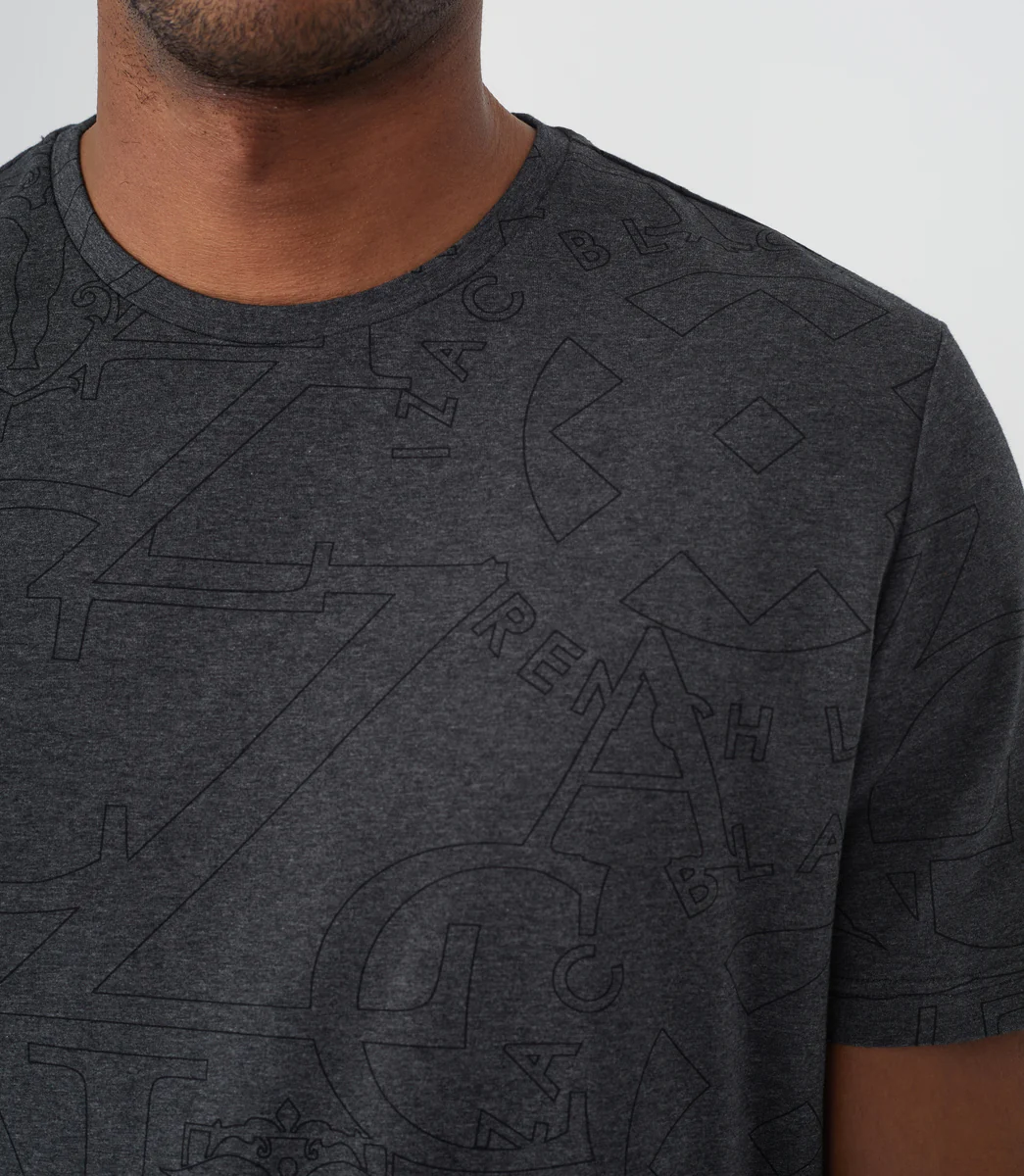 T-shirt manches courtes avec logo gris anthracite 