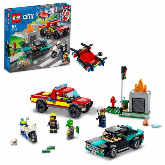 Le sauvetage des pompiers et la course-poursuite de la police LEGO City 60319