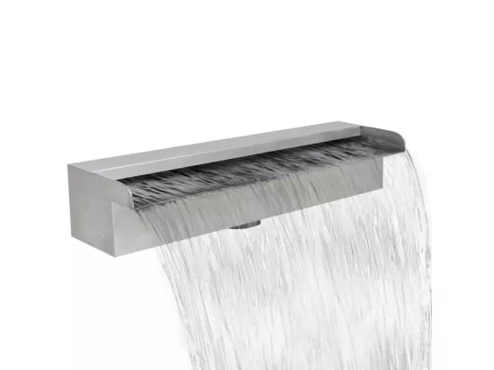 Lame d'eau rectangulaire 45cm Acier inoxydable pour piscine