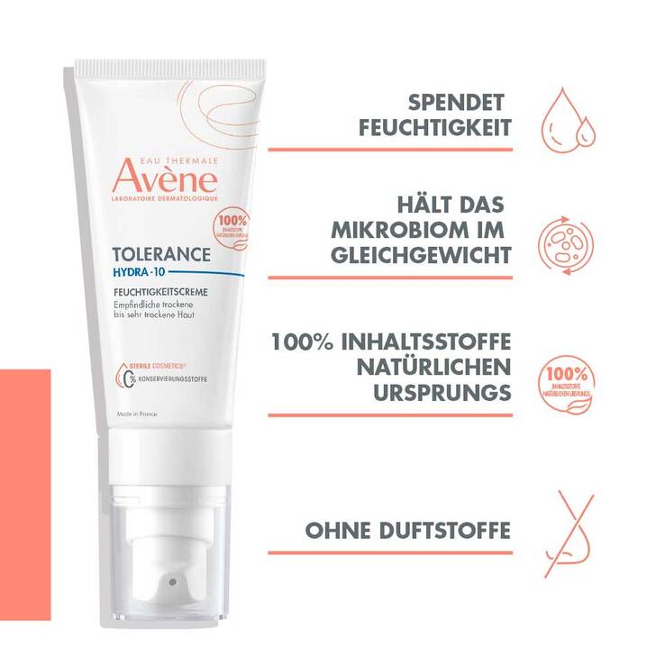 Avene Tolerance Hydra-10 Feuchtigkeitscreme, 40 ml