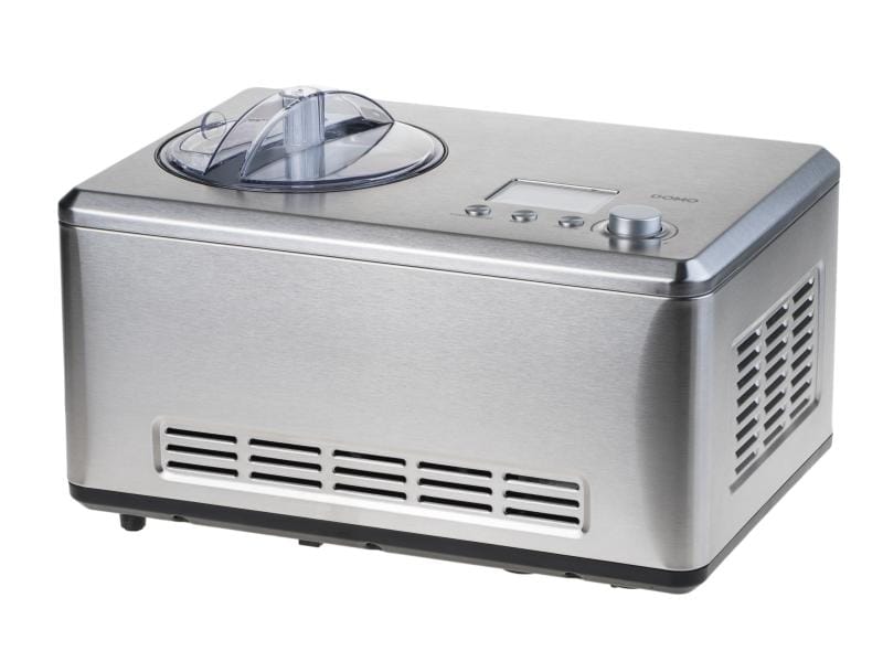 Domo Glacemaschine DO9201l 2 l, Silber Glacemaschine mit 2 Litern Fassungsvermögen