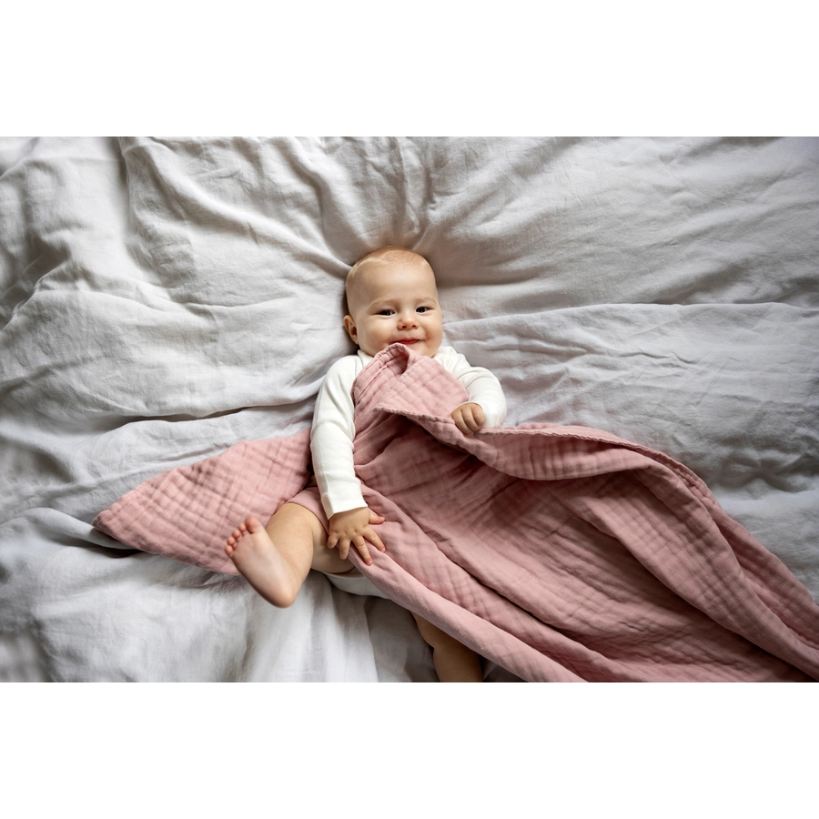 VINTER&BLOOM Kuscheldecke Layered Muslin Silver Rose