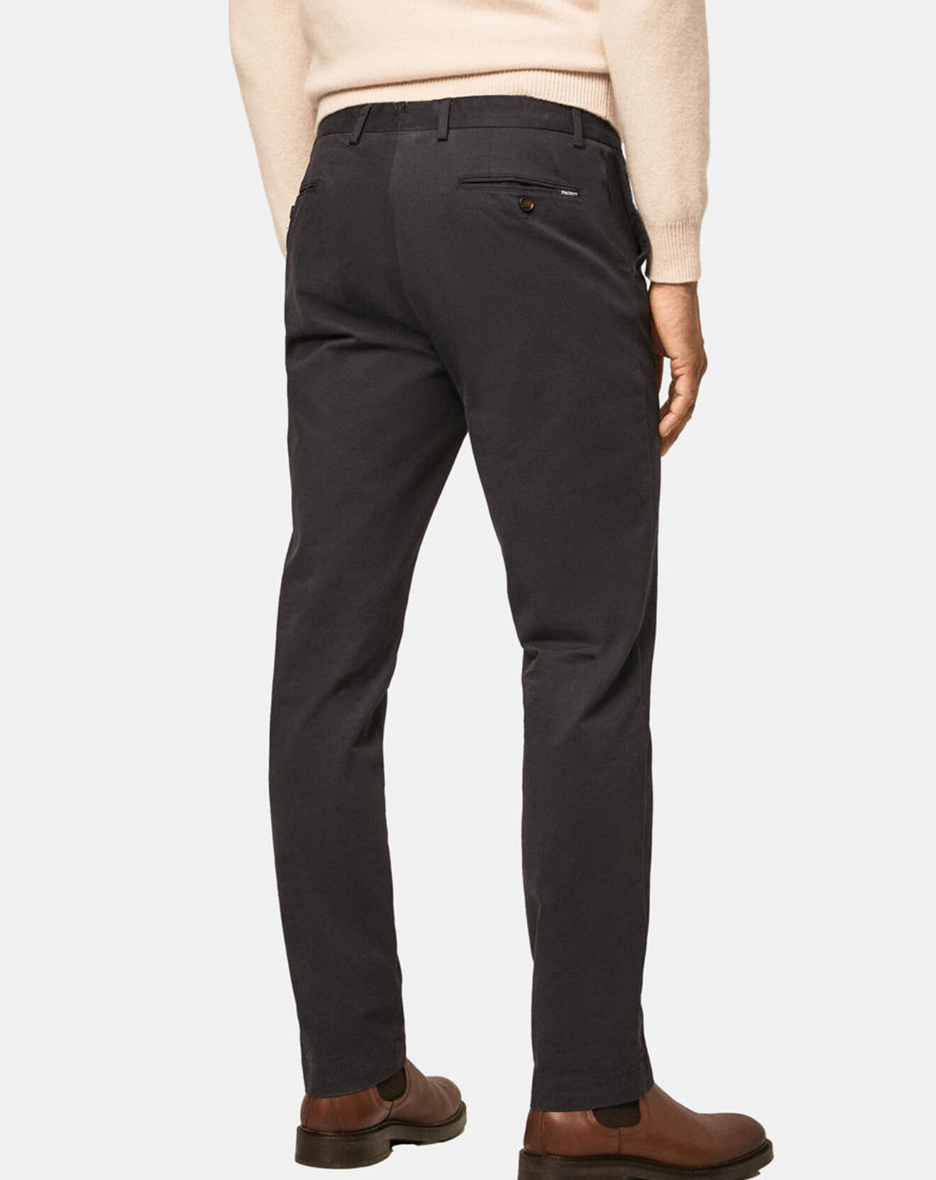 Hackett London Pantalon chino Kensington uni bleu marine