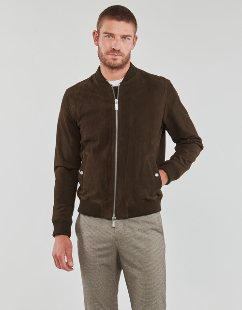 Selected - SLHARCHIVE BOMBER SUEDE JKT NOOS - Marron