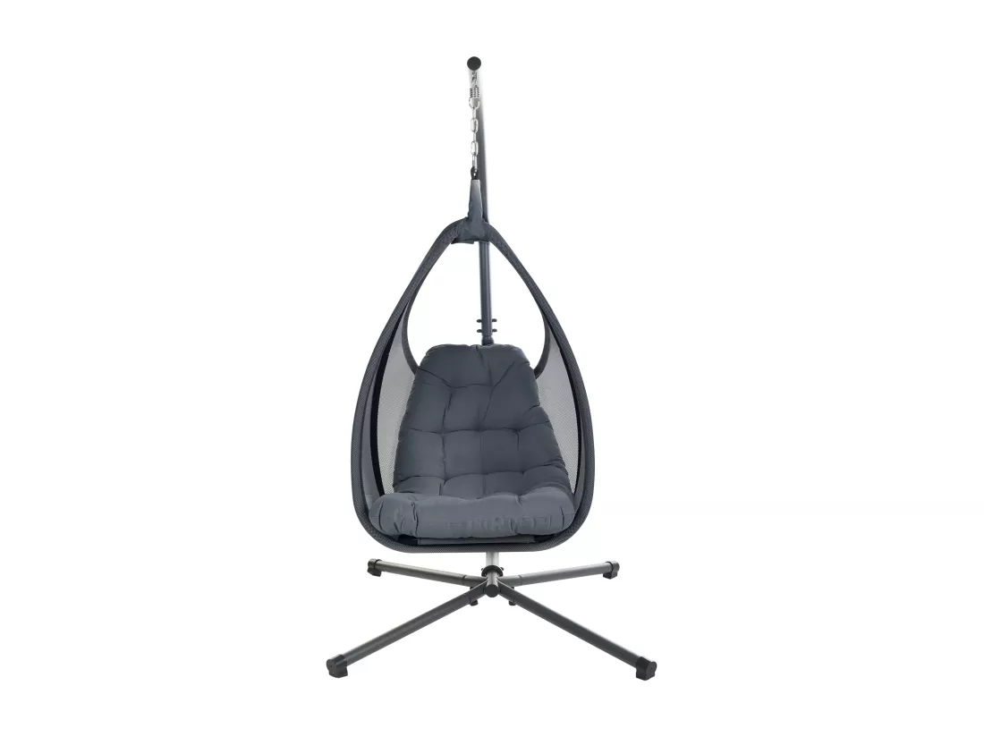 Fauteuil suspendu avec support gris foncé AVEGNO