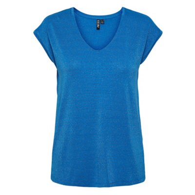 Tee-shirt à manches courtes femme Pcbillo Lurex Stripes PIECES