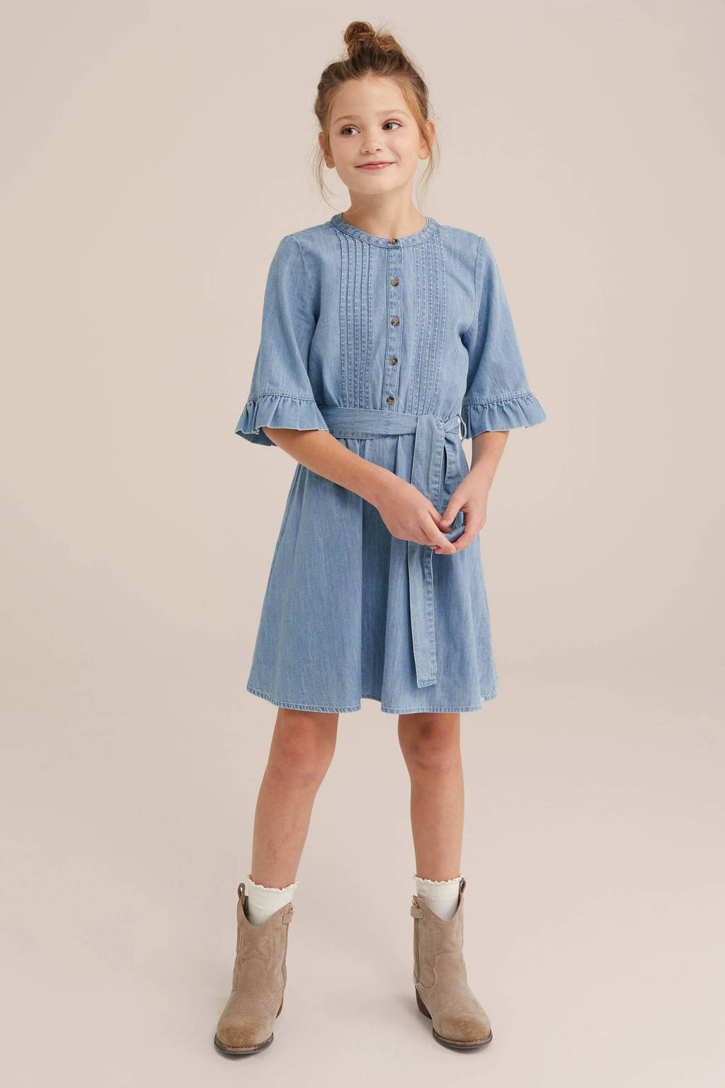 WE Fashion spijkerjurk light blue denim