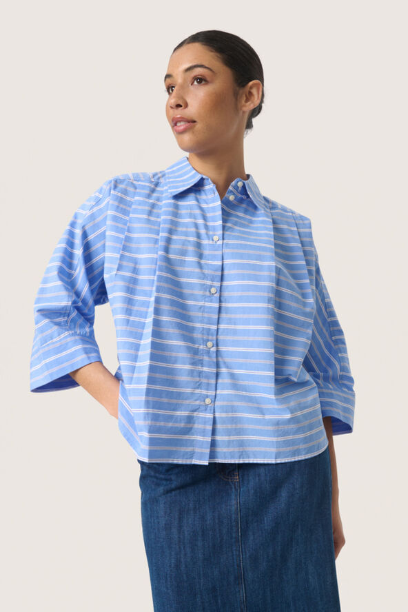 Soaked in Luxury SLMerona Shirt Blue and white stripe