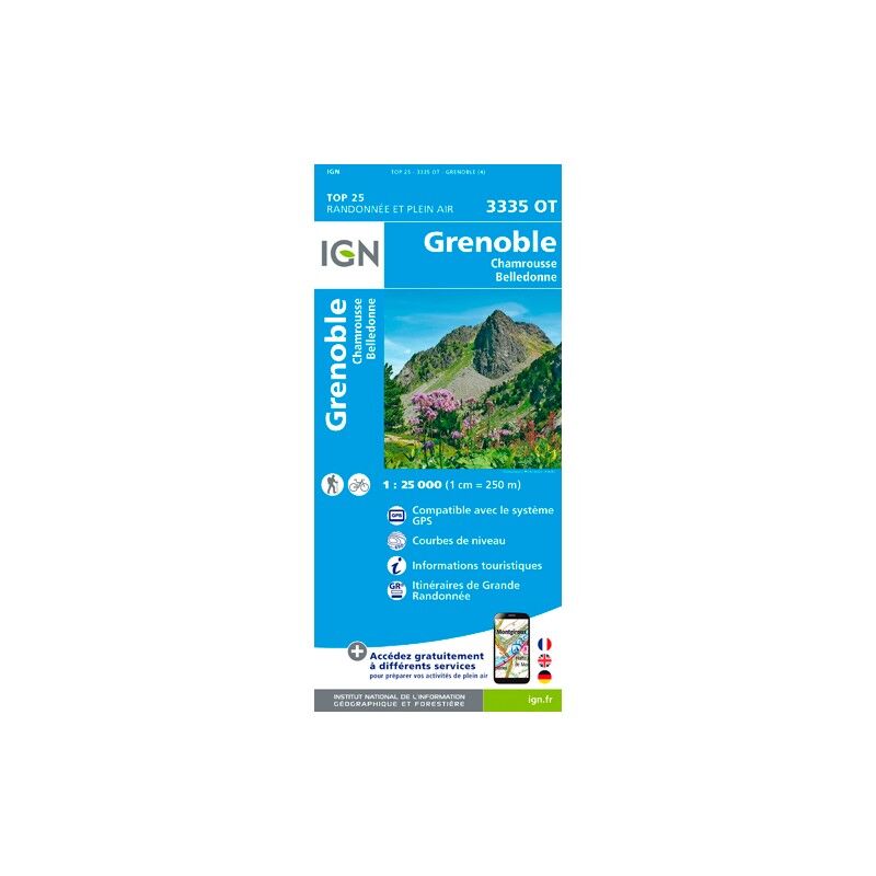 Grenoble - Chamrousse - Carte topographique