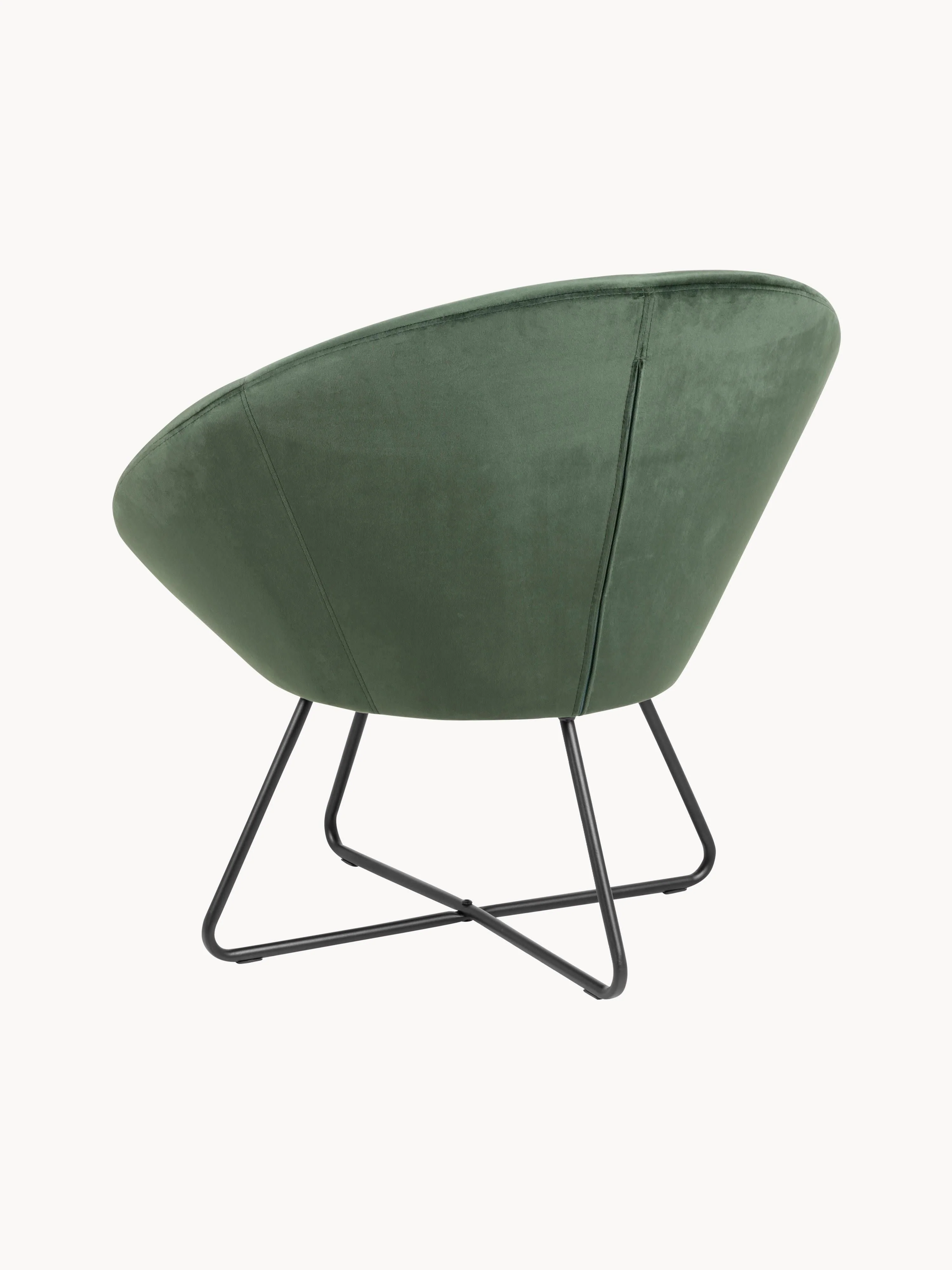 Fluwelen cocktailfauteuil Center