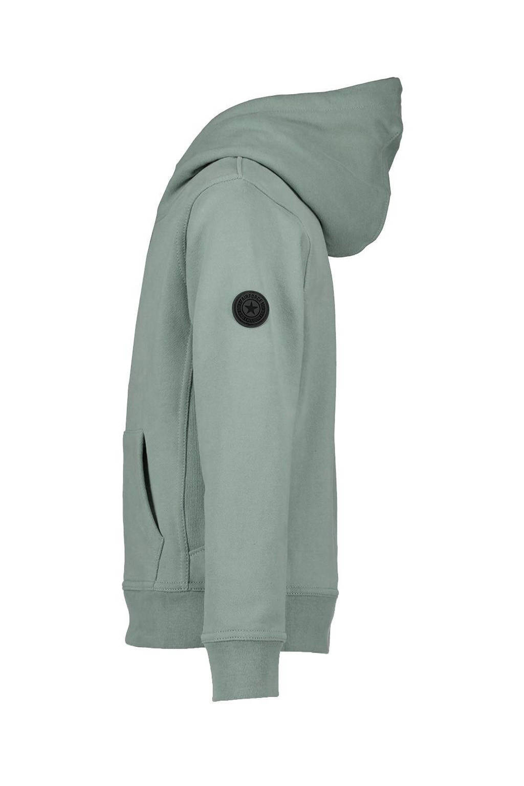 Airforce hoodie van katoen mintgroen