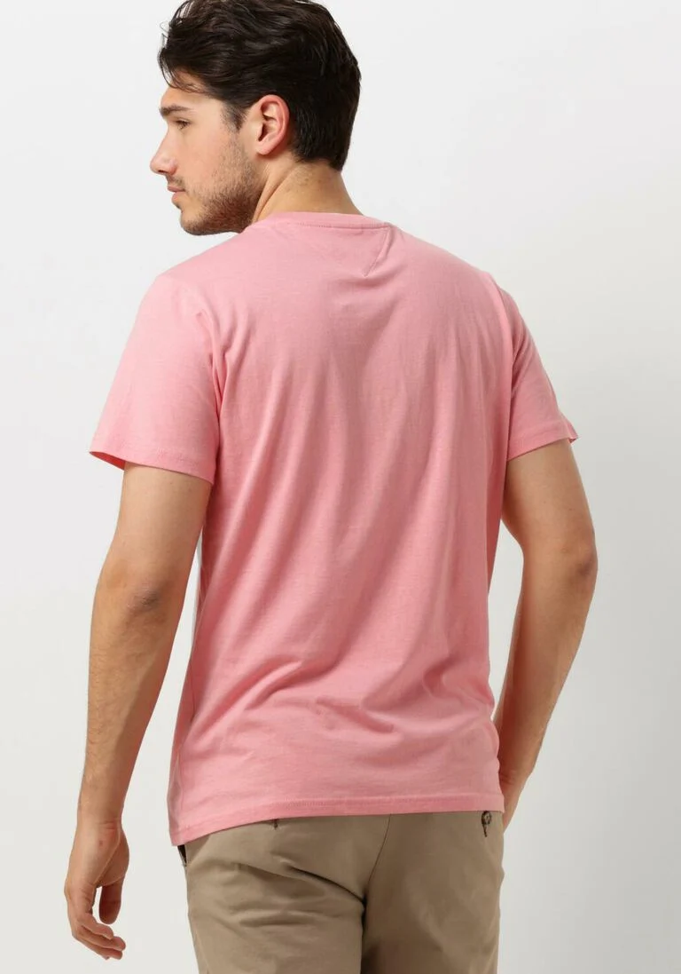 TOMMY JEANS roze tommy jeans t-shirt tjm slim essential flag tee