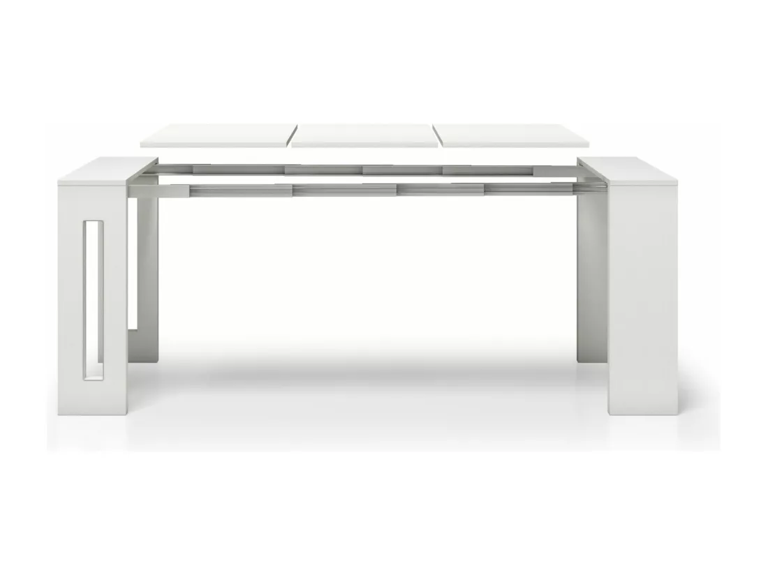 Table extensible - couleur noyer - 90x45-190 cm - ROMA