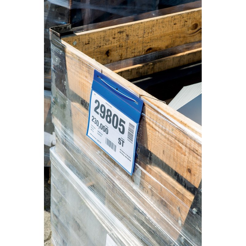 Pochette d'identification pour conteneurs ou caisses de transport A4 - Boîte de 50