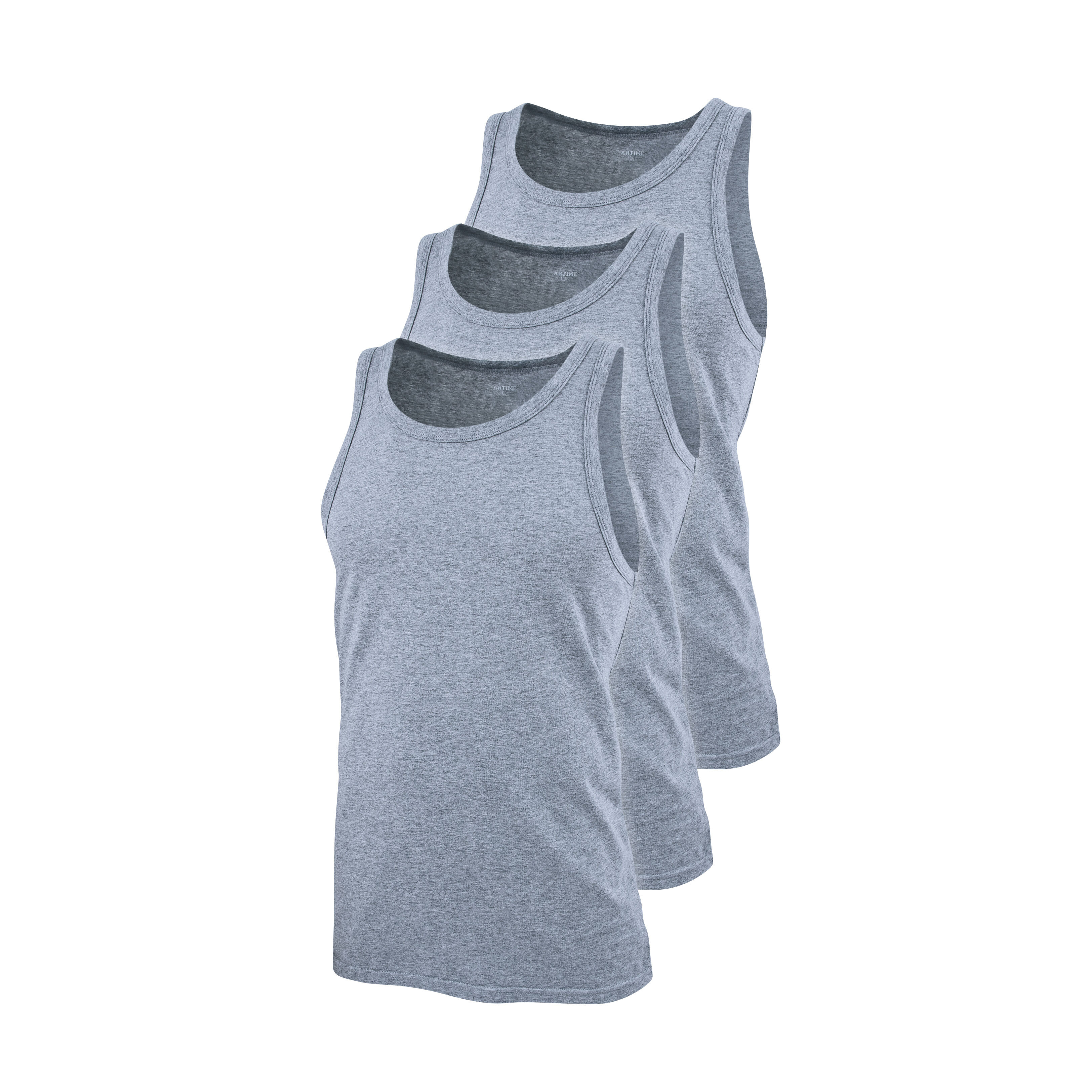 3er Pack Herren Unterhemden Baumwolle
