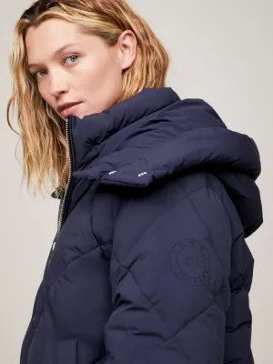 Jaqueta puffer com acolchoamento em losangos