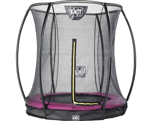 EXIT Silhouette Ground trampoline met veiligheidsnet, Ø 183 cm, roze