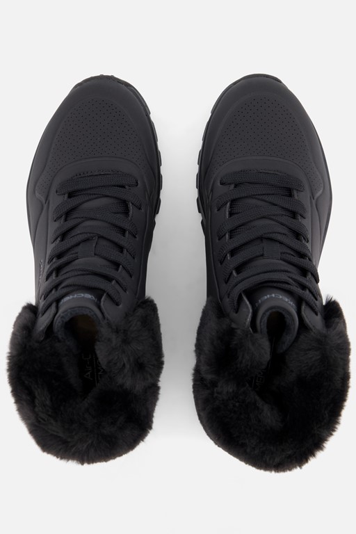 Skechers Uno Rugged Veterboots zwart Synthetisch