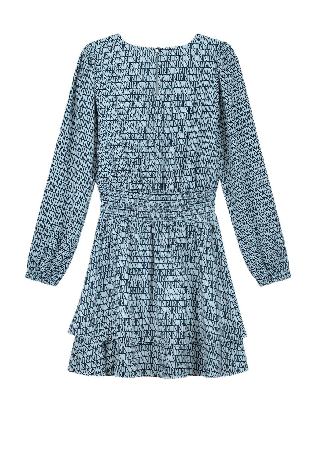NIK&NIK jurk Leighton met all over print lichtblauw