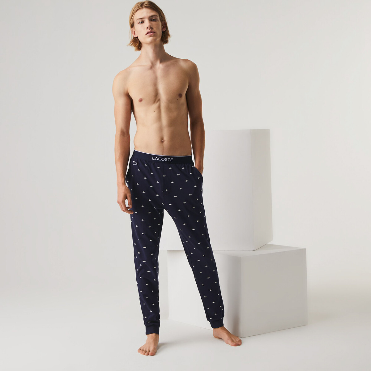 LACOSTE<br>Calças de pijama estampadas