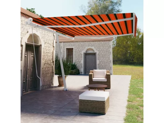 Auventanuel rétractable sur pied 450x350 Orange etarron
