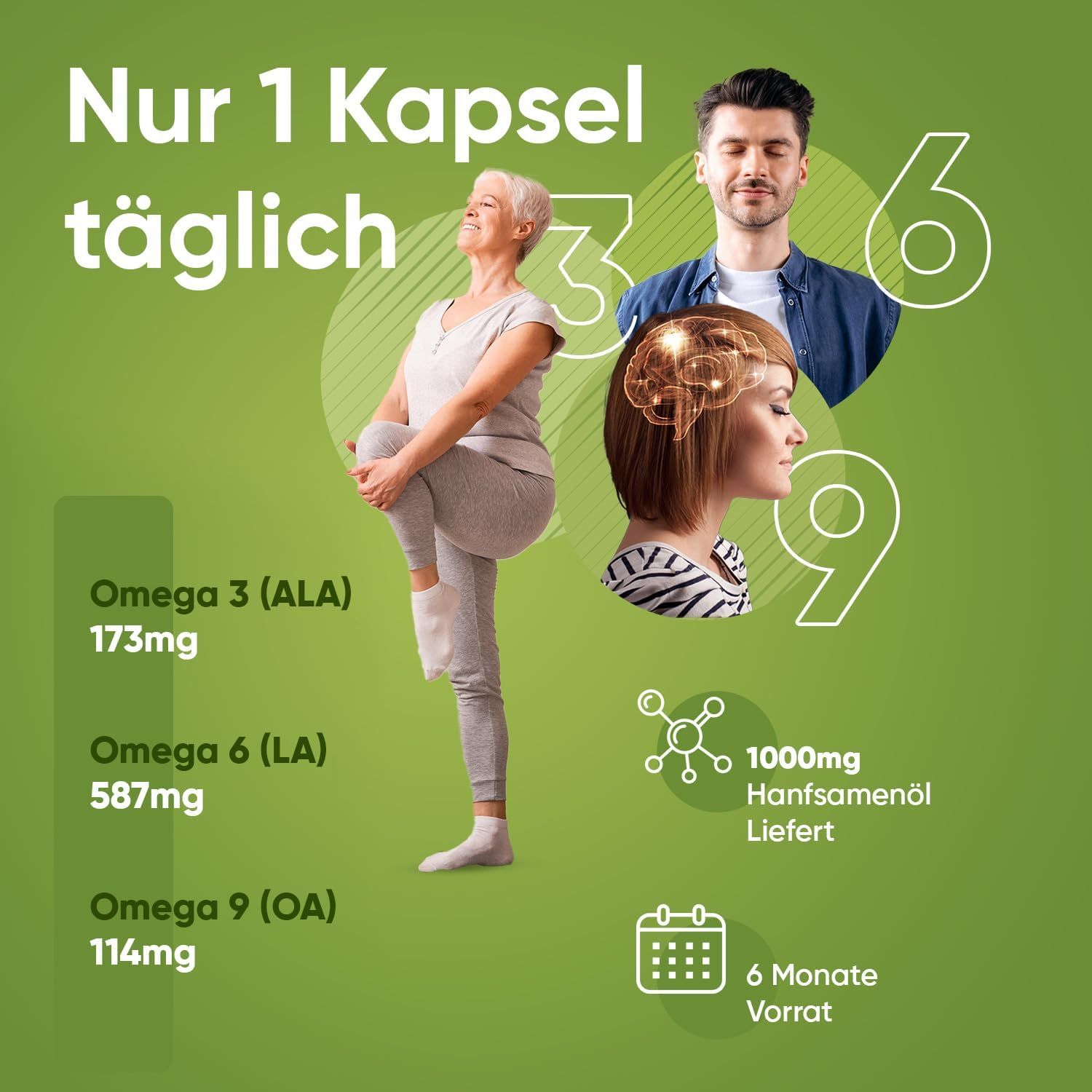 WeightWorld Hanfsamenöl Vegan Softgels