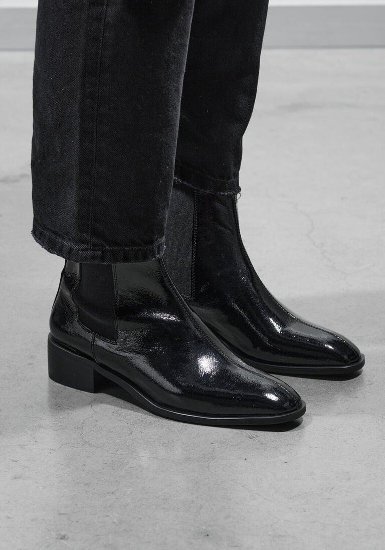 zwarte stefano lauran chelsea boots botin plano