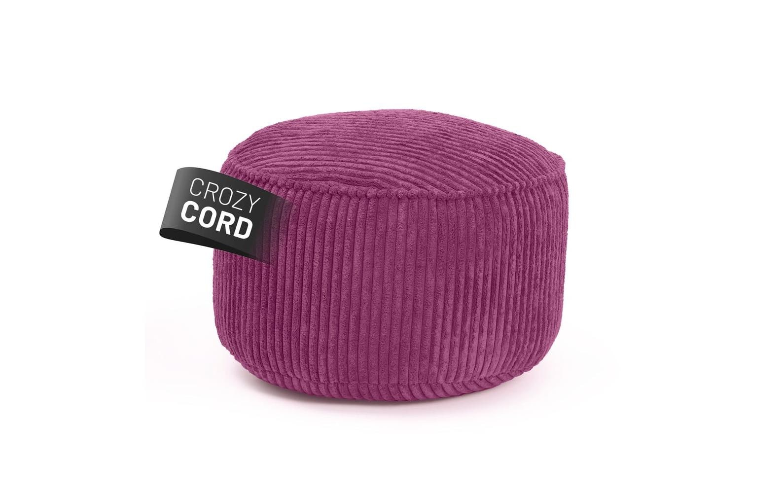 Hocker Pouf Cord 50 l, WeinrotSitzhocker