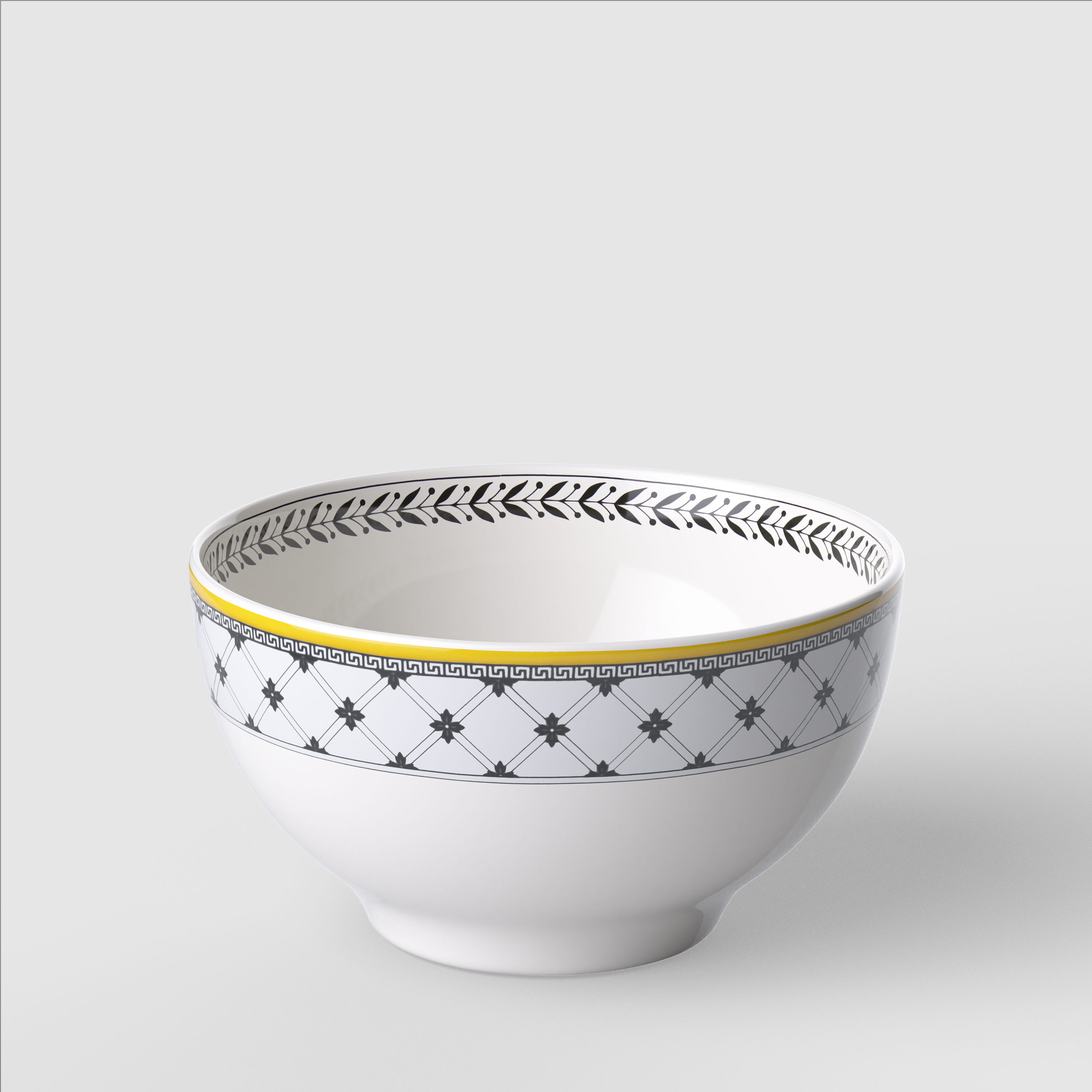 Audun Dessert bowl Multi-colored, 15.9 oz, Premium Porcelain