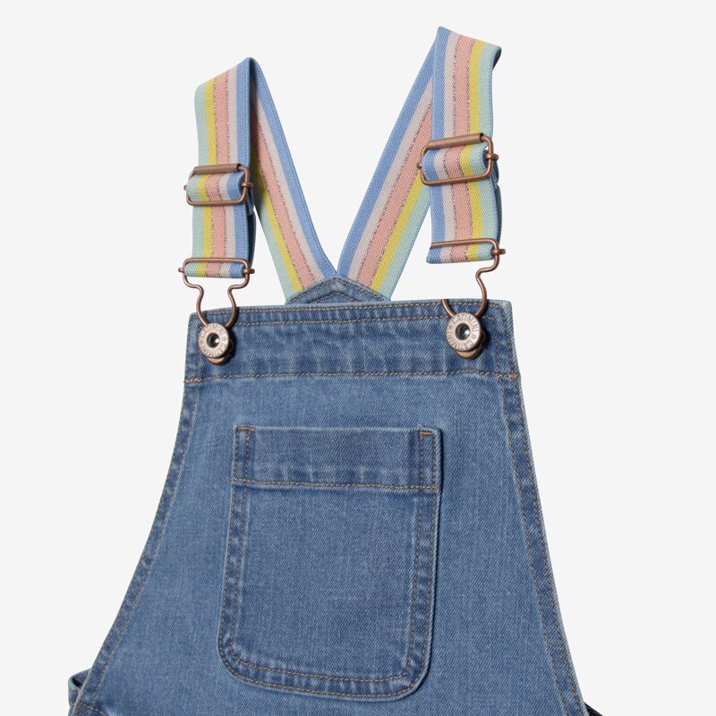 Salopette courte fille jean bleue Catimini Bleu
