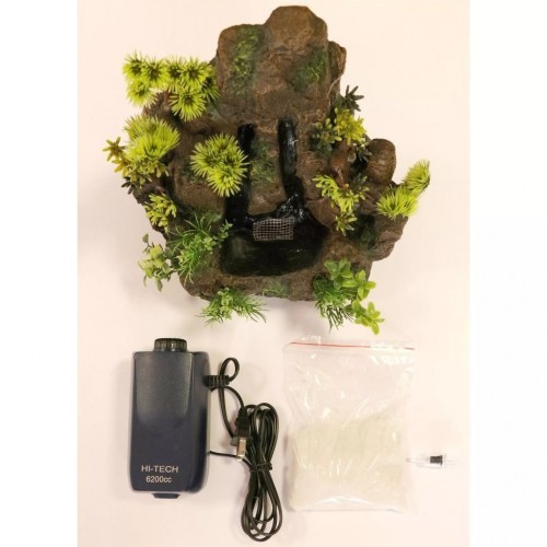 Cascata para decoração de aquário, cor marrom
