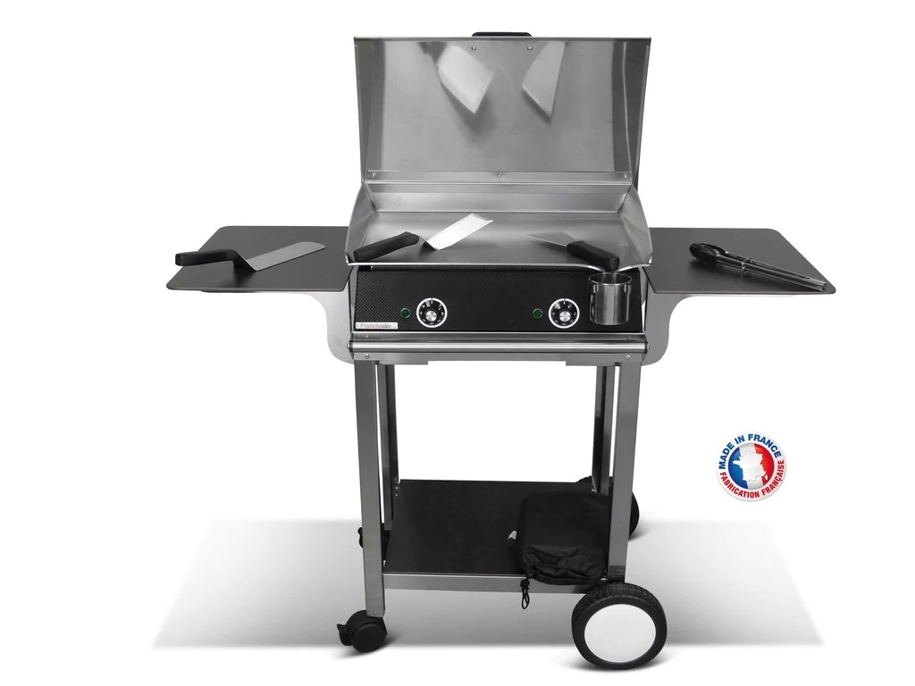 Pack plancha électrique PlanchaElec Lux 600 Carbon - Chariot Rivoli Pl