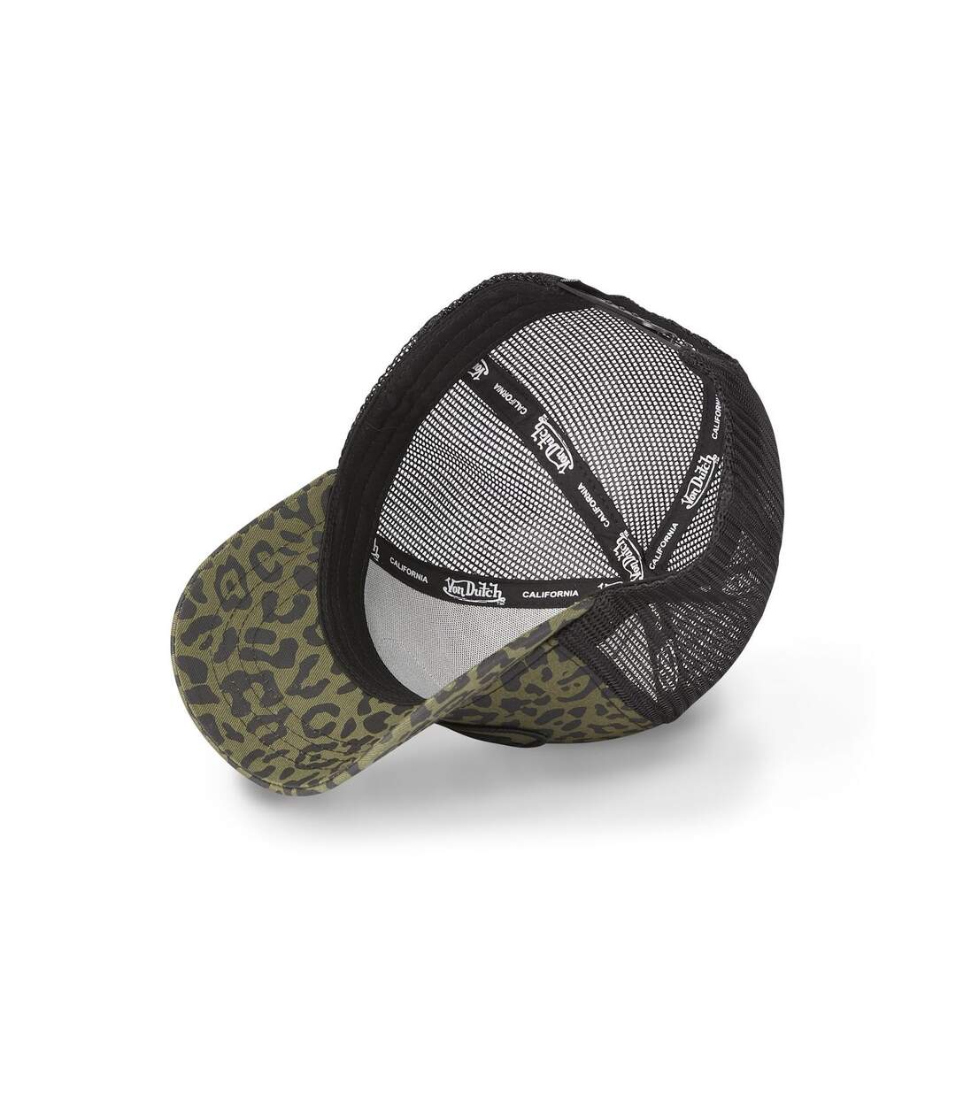 Casquette en coton trucker avec filet Leopard