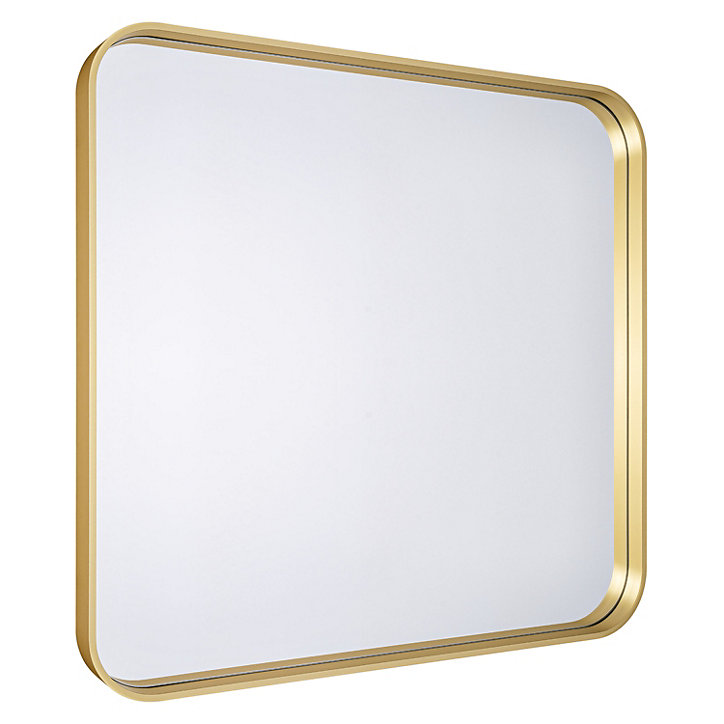 Miroir salle de bains carré 60x60 cm Tisa doré