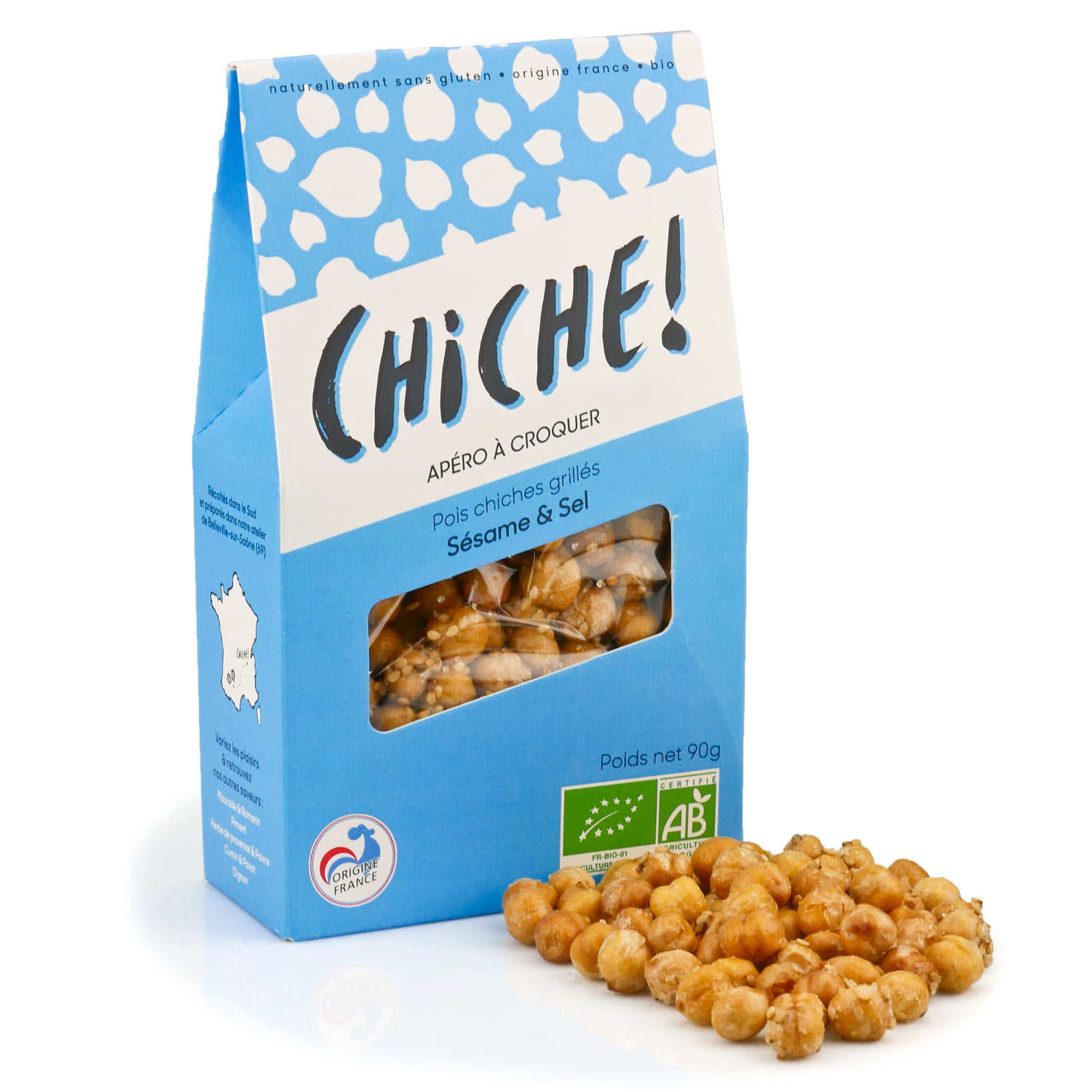 Pois chiches apéro à croquer bio - Sésame et sel