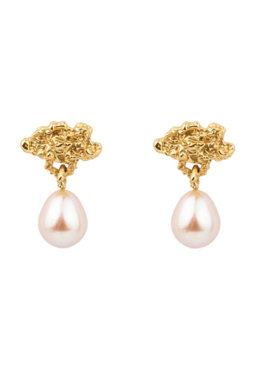 House Of Vincent Hollow Cloud Earrings gilded