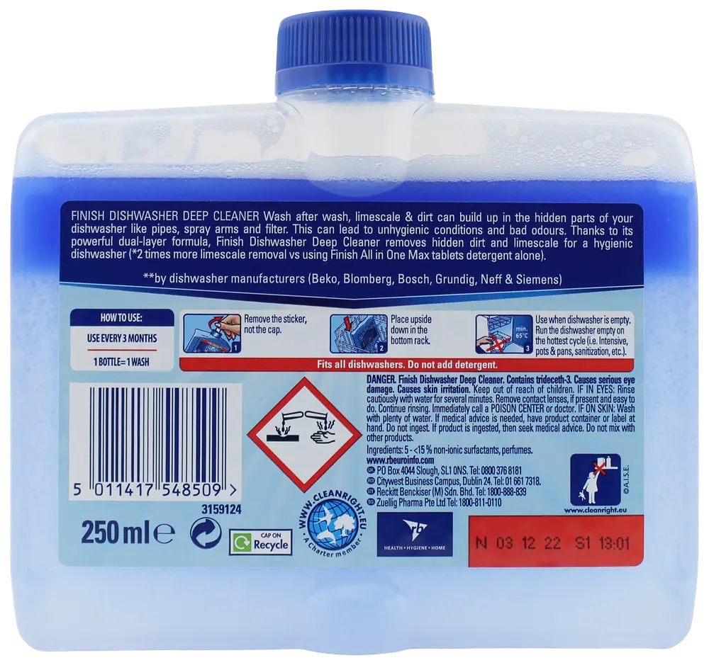 Finish Opvaskemaskinrens 250 ml - Regular