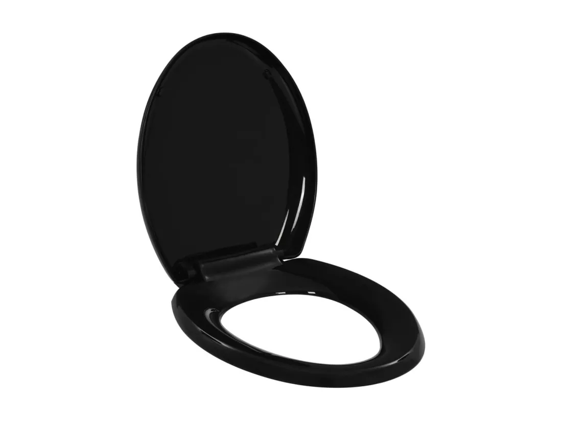 Abattant WC àfermeture en noire 45.5 x 37.5 x 5 cm 02_0002907