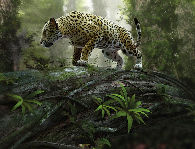 Papermoon Fototapete »Jaguar on the Prowl« glatt