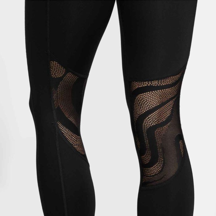 Nike Dame Lange tights Fast NVLT Dri-FIT Mid-Rice 7/8 Tights Sort