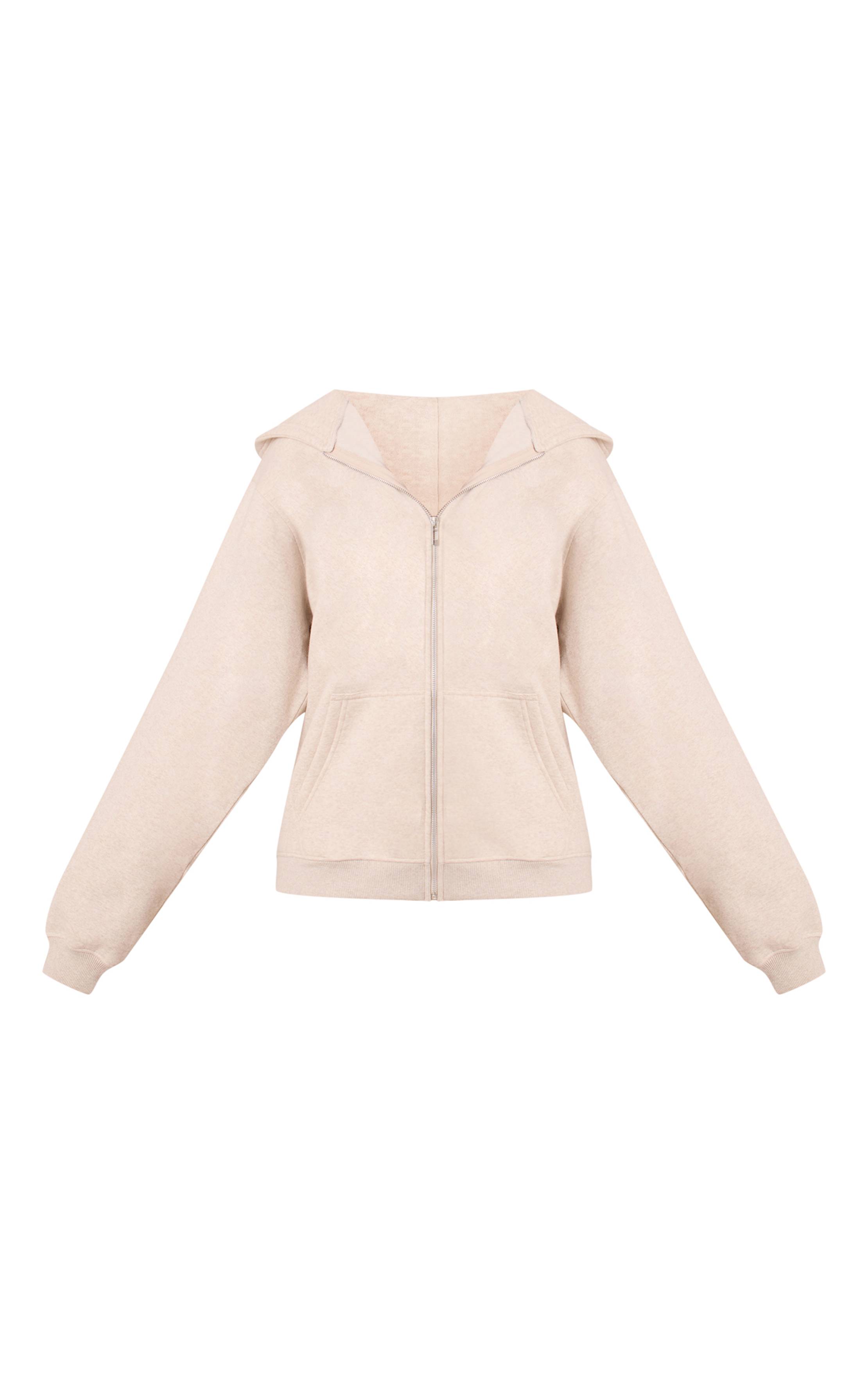 Avoine Sweat À Casynthétiqueche Zippé Chiné Grande Taille