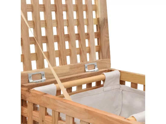 Coffre à linge 39 x 39x65 Bois de noyer massif
