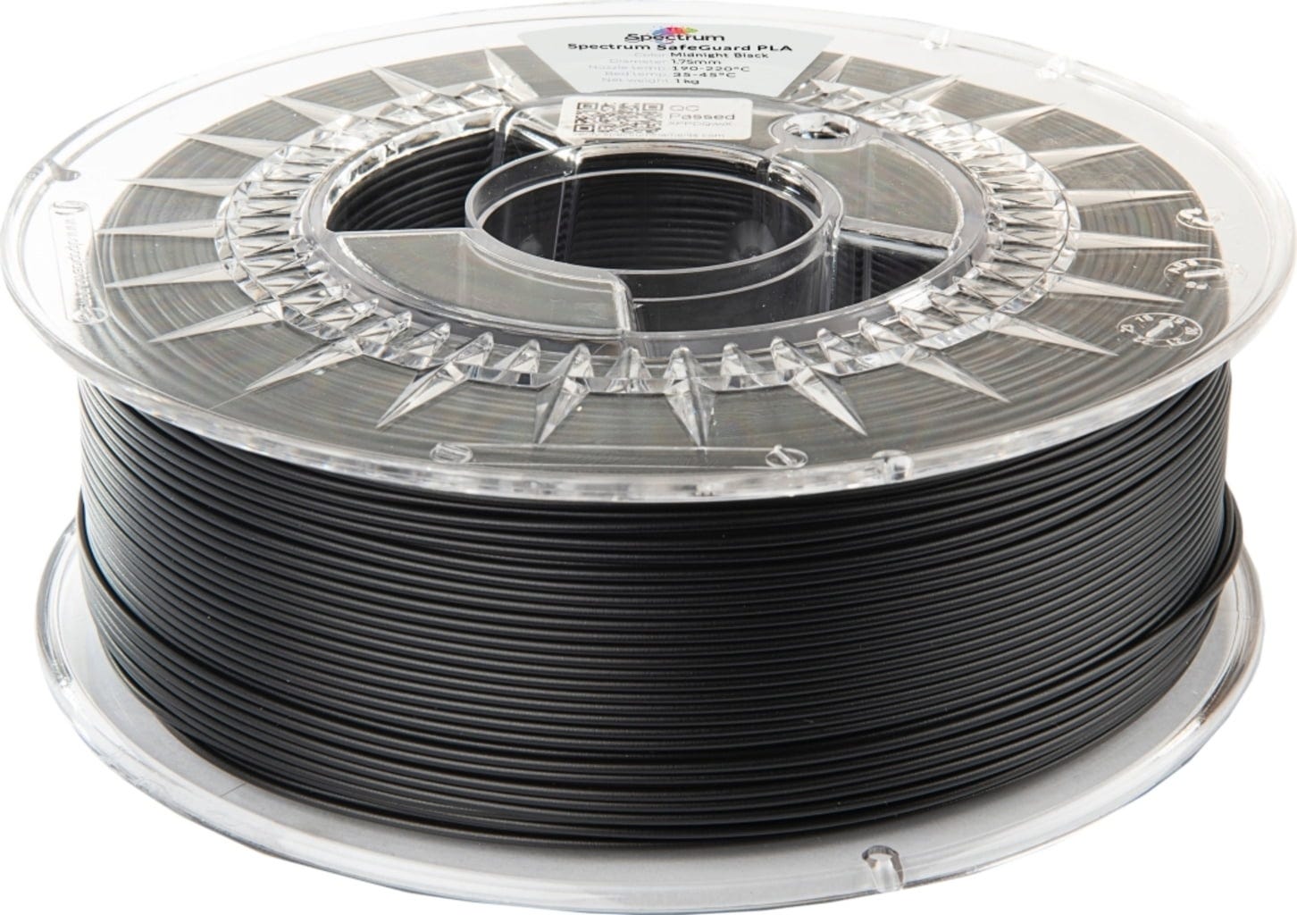 Spectrum  SafeGuard PLA Deep Black, 1,75 mm / 1000 g    Schutzschild für deine 3D Drucke in Deep Black