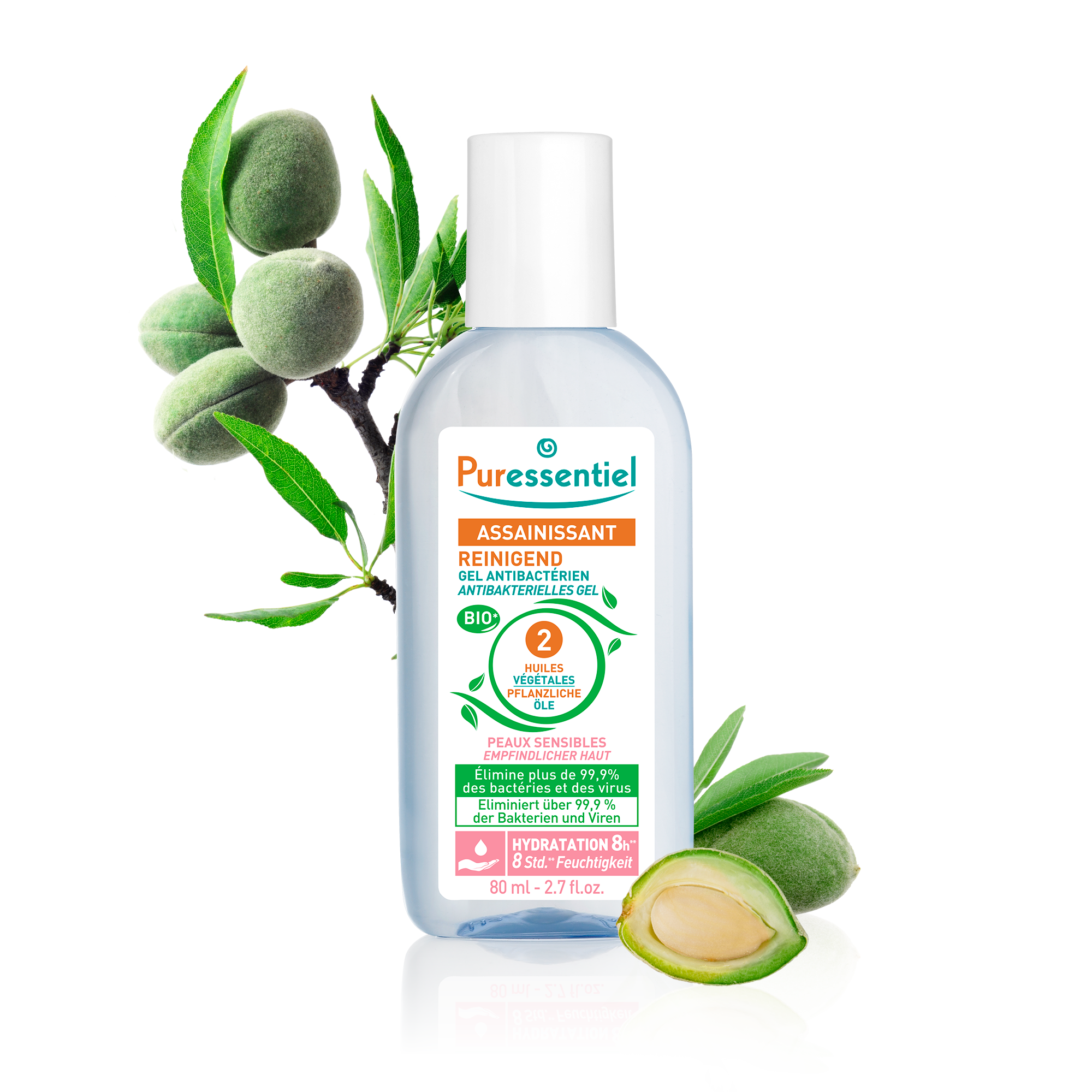 Puressentiel Gel reinigend antibakteriell Gel empfindliche Haut Fl 80 ml