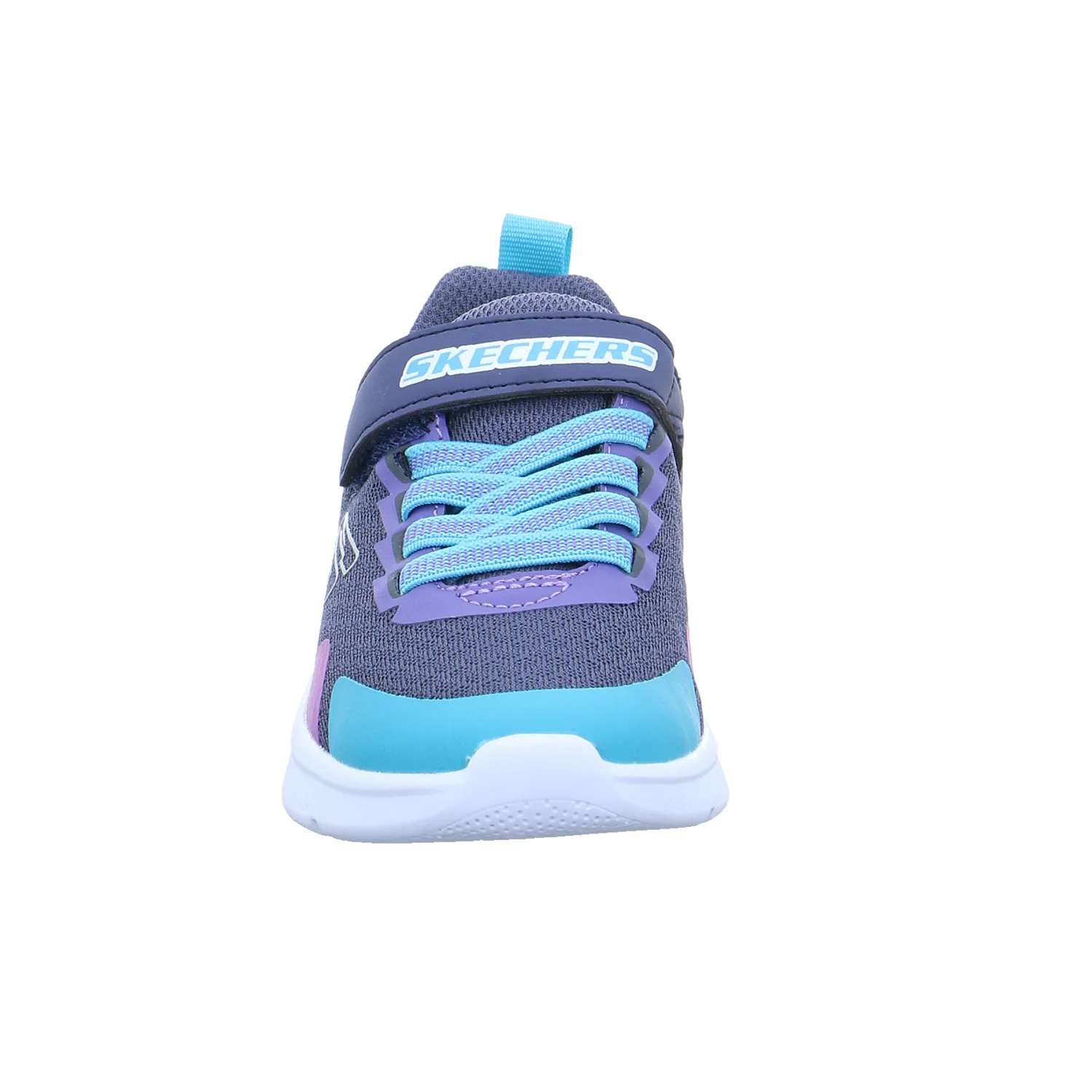 SKECHERS Kleinkinder-Halbschuh Klett Blau Textil  Sneaker