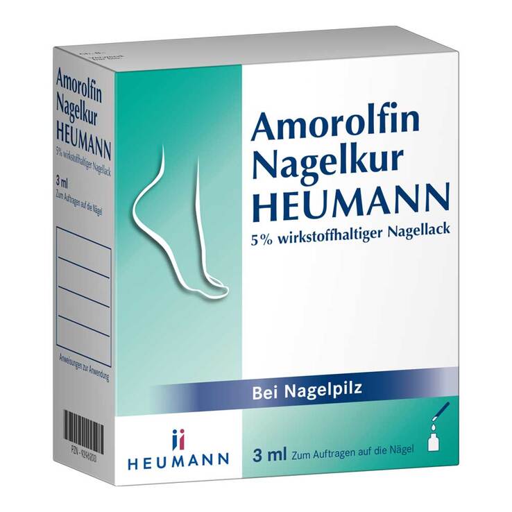Amorolfin Nagelkur HEUMANN 5 % wirkstoffhaltiger Nagellack, 3 ml