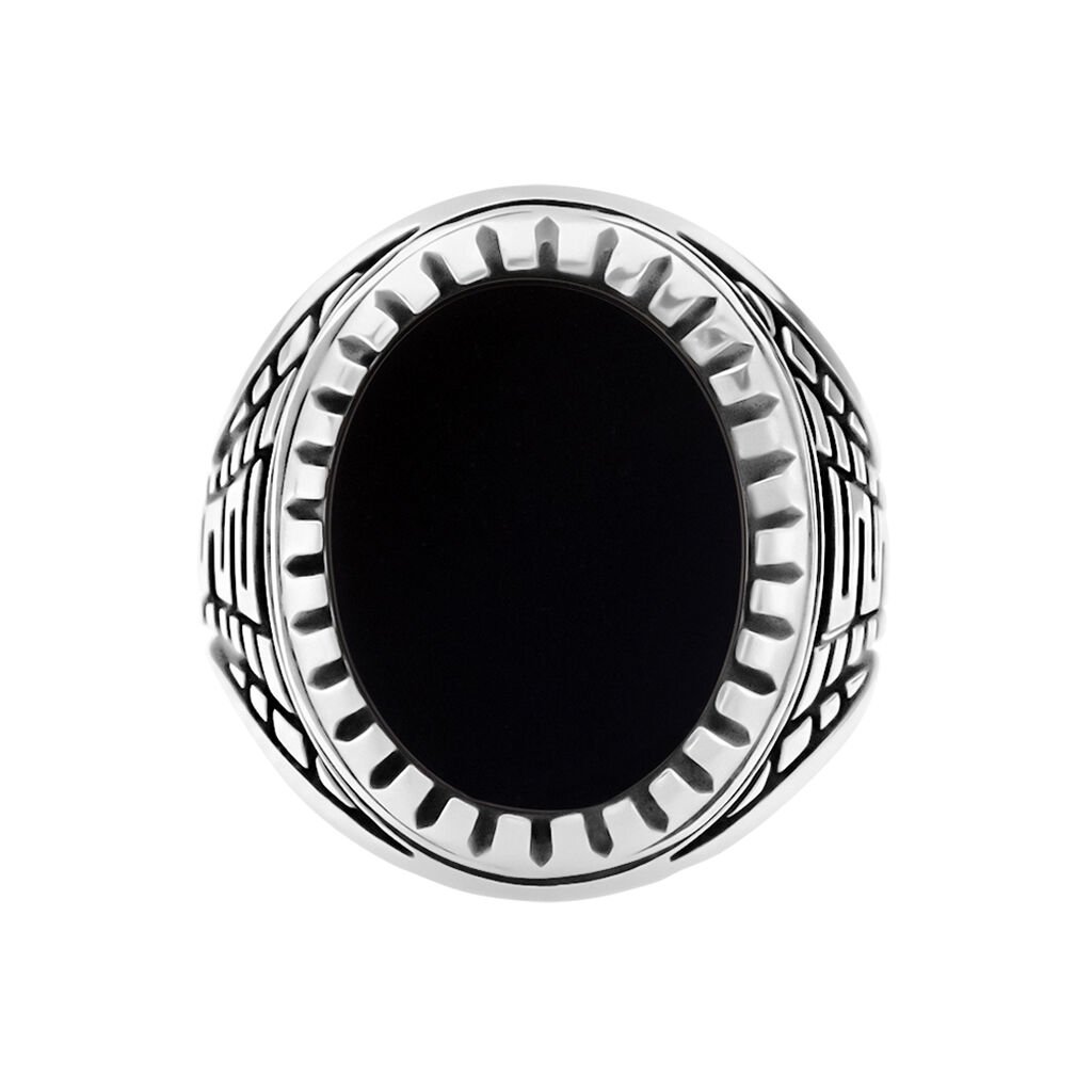 Bague Thimeo Argent Blanc Onyx