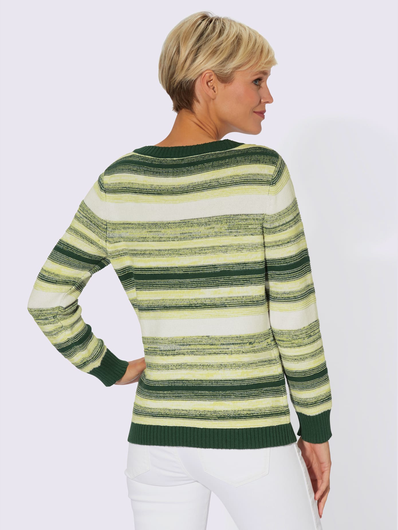 Pull à rayures pur coton