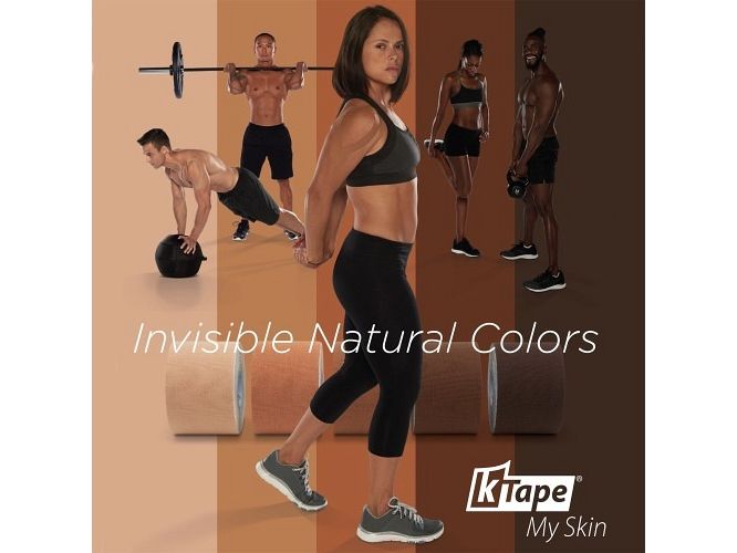 K-Tape My Skin light brown 5 cm x 5 m Atmungsaktives Kinesiology Tape für Muskeln und Gelenke